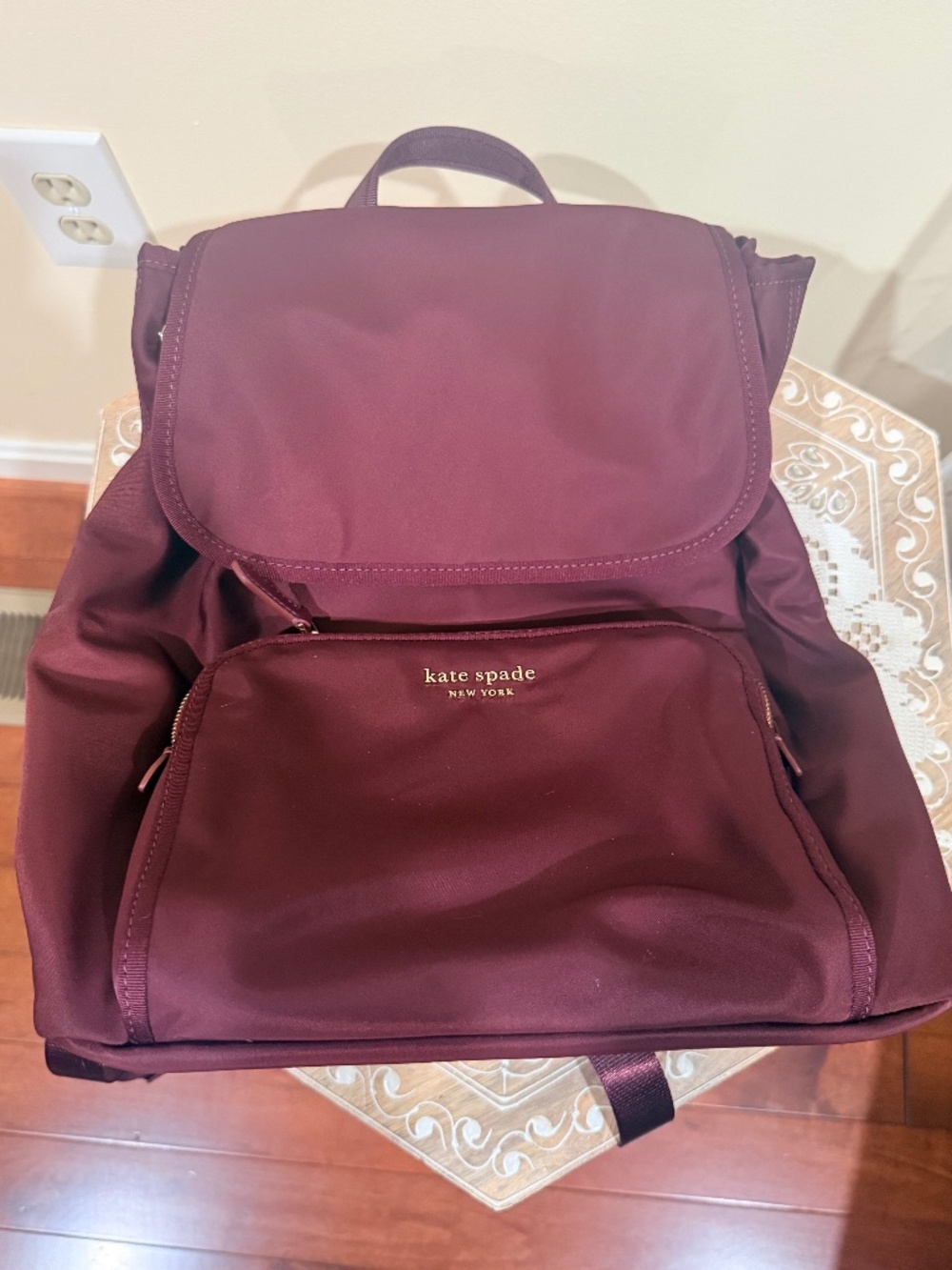 Kate Spade Nylon Backpack in Burgundy/Plum NWT Offers Accepted